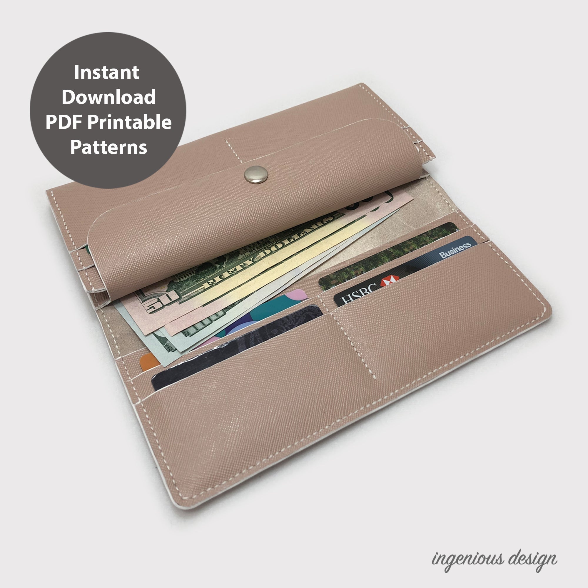 Pdf Rose Long Wallet Leather Working Patterns PDF 