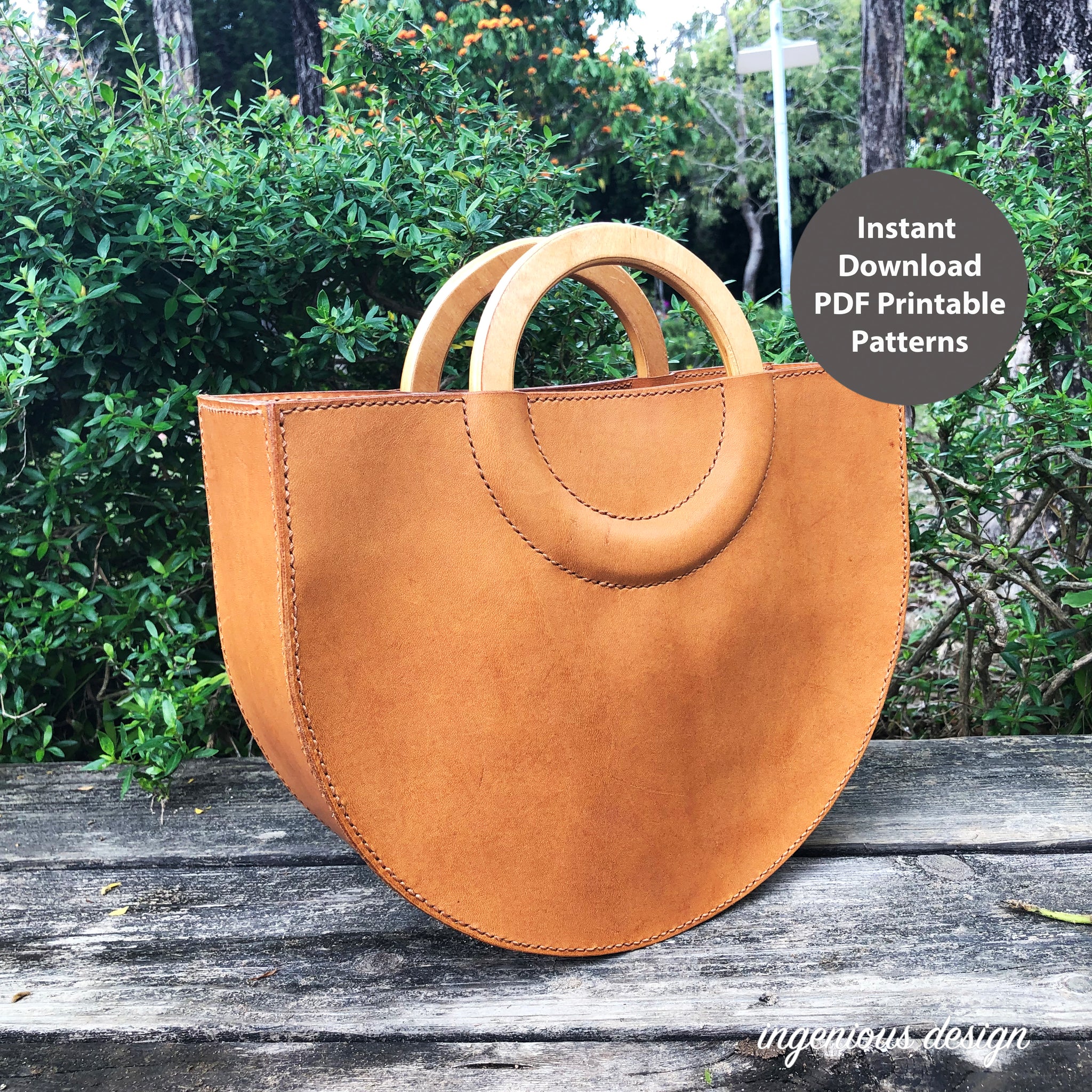 Printable Leather Handbag Pattern Sew-Along - YouTube