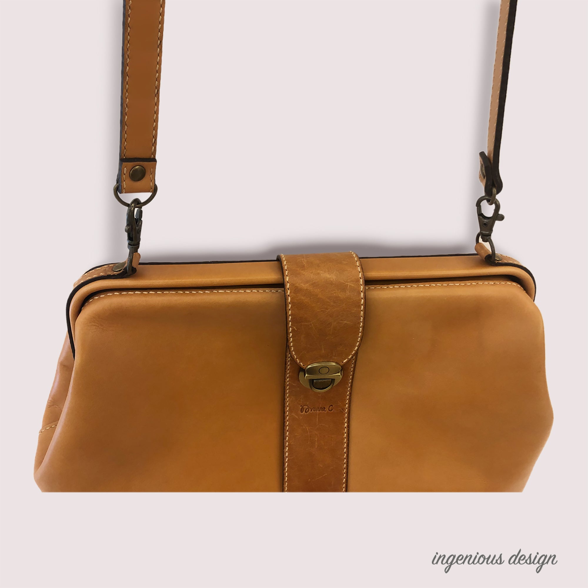 L02-0001 Leather doctor bag for men PDF patterns (Different frame size –  ingenious design